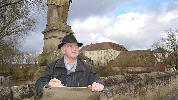 Rudolf Lumm auf der alten Aischbrücke in HöchstadtLarissa Händel