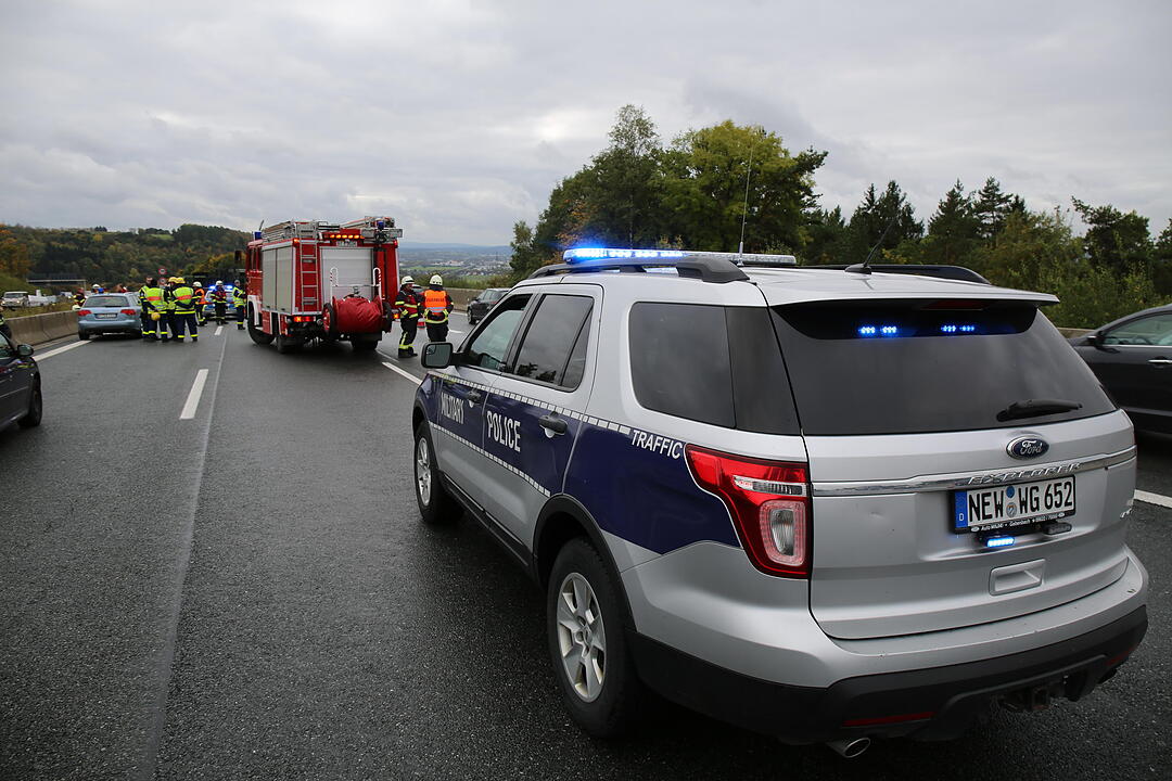 Unfall auf der A9 in Oberfranken