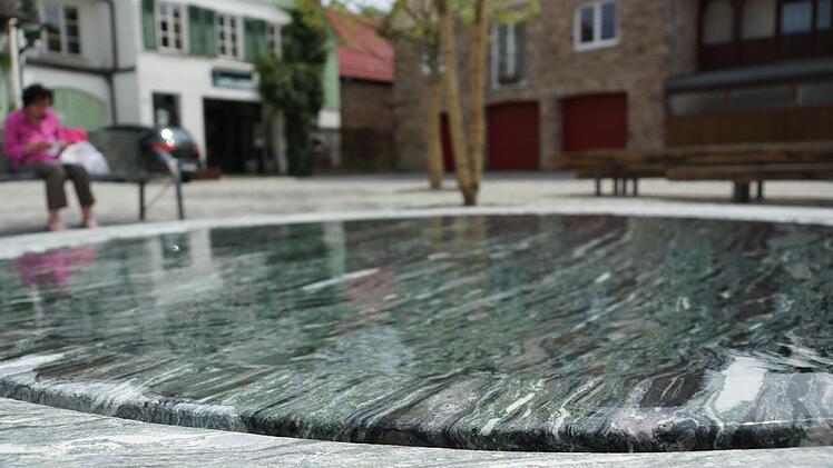 Der Brunnen ist eines der neuen Gestaltungselemente.