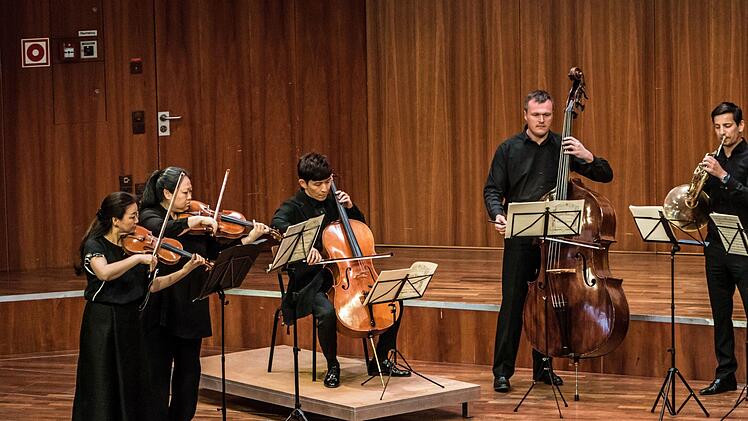 Mit zwei anspruchsvollen Nonetten beeindruckten Solisten des Philharmonischen Orchesters bei ihrem Konzert im Coburger Kongresshaus.Foto: Jochen Berger