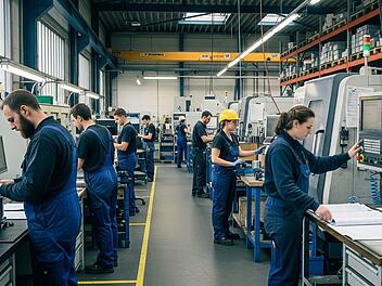 Fabrik, Produktion, Fertigung, Herstellung, Industriehalle, Unternehmen, Firma, Betrieb, Werk, Standort