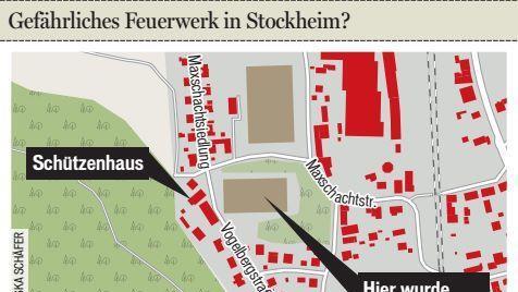 Hier wurde das Feuerwerk in Stockheim abgebrannt. Grafik: Franziska Schäfer