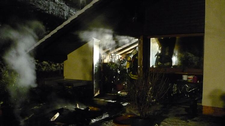 Brandeinsatz in Wallenfels. Foto: Stefan Wicklein