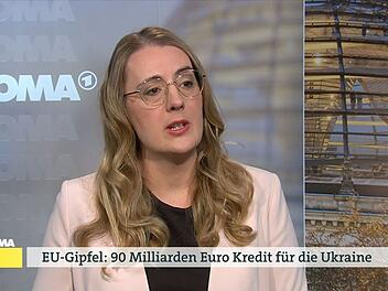 Katharina Dr&ouml;ge hat im ARD-Moma &uuml;ber den 90-Milliarden-Euro-Kredit f&uuml;r die Ukraine gesprochen.