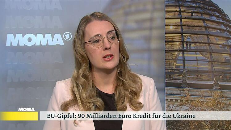 Katharina Dr&ouml;ge hat im ARD-Moma &uuml;ber den 90-Milliarden-Euro-Kredit f&uuml;r die Ukraine gesprochen.