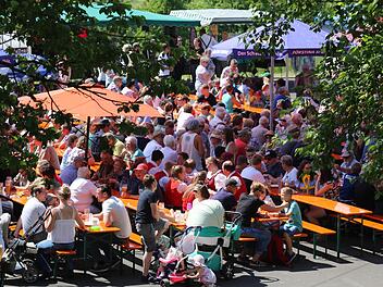 Viel Betrieb herrschte beim 40. Marktfest in Oberbach. Foto: Sebastian Schmitt