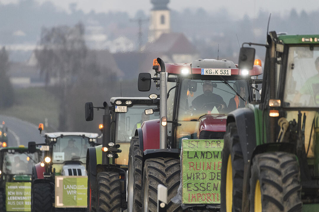 Bauerndemo... auf dem Weg nach N&uuml;rnberg