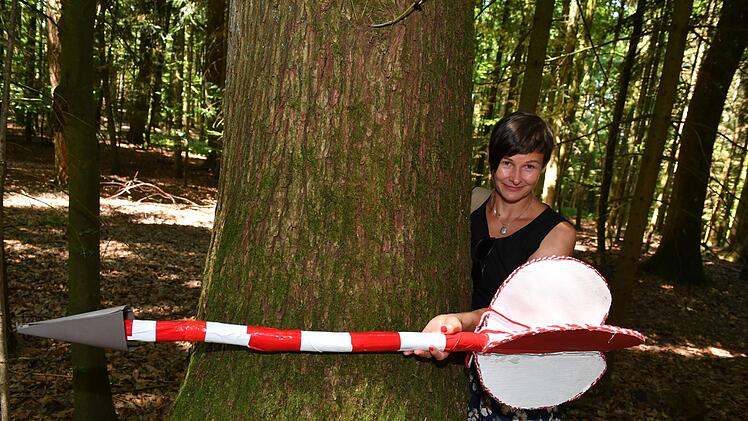 Hier, im Staatswald bei Windshofen, ist unser Pfeil gelandet. Foto: Ronald Rinklef