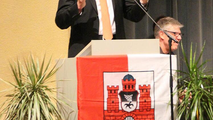 Finanzminister Markus Söder (CSU) beim Neujahrsempfang der Stadt Bad Kissingen. Foto: Benedikt Borst