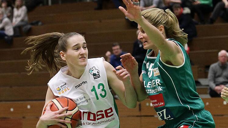 Anna Furmann (l.), eins der vielversprechenden Talente der DJK Brose Bamberg Foto: sportpress