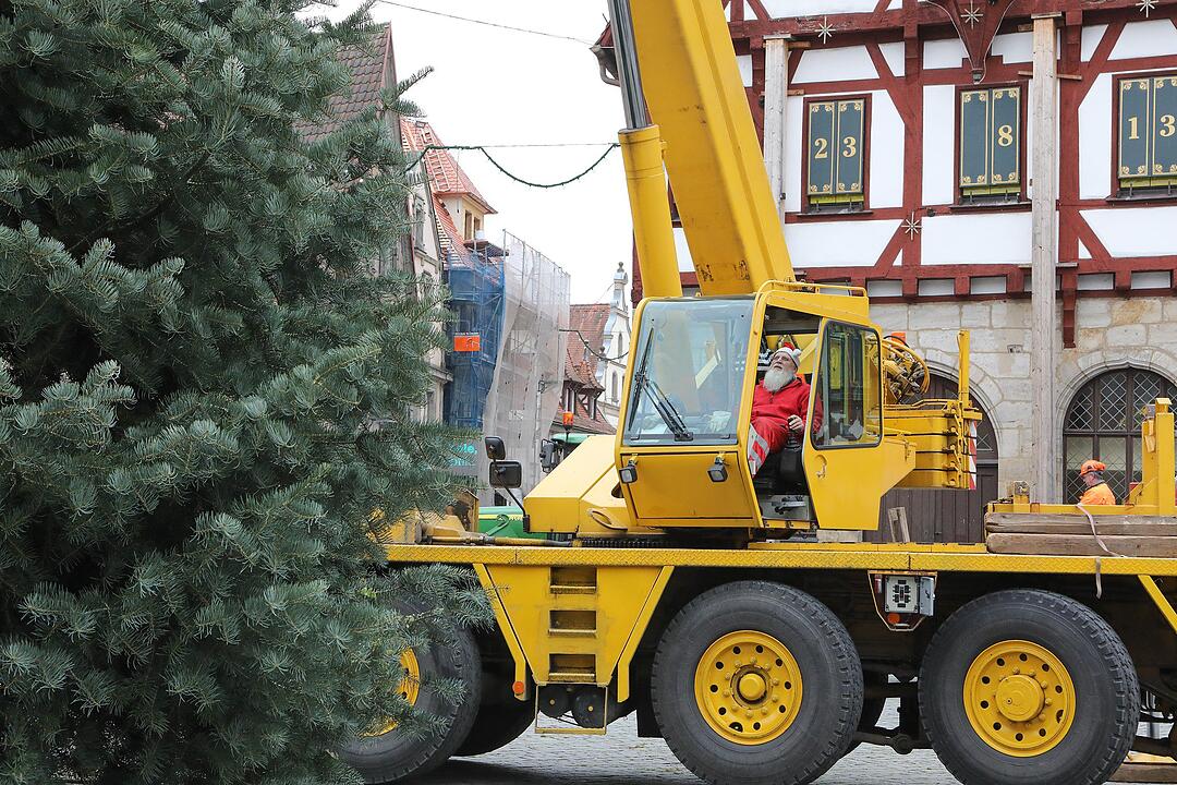 Christbaum kommt aus Schlaifhausen  auf den Forchheimer Rathausplatz