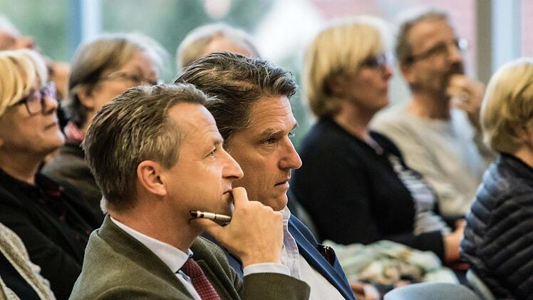 Jakob Augstein (links) und Nikolaus Blome bei ihrem Coburg-AuftrittFoto: Jochen Berger