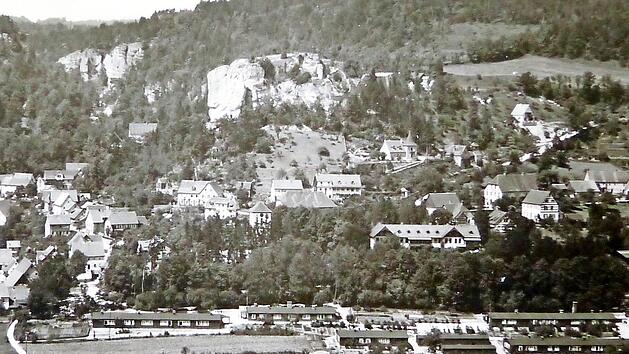 Die Wohnbaracken des Fl&uuml;chtlingslagers Streitberg  Quelle: Archiv Franze