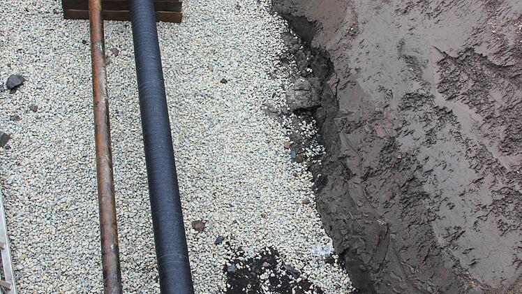 ...wo das Grundwasser abgepumpt werden muss (rechts unten).