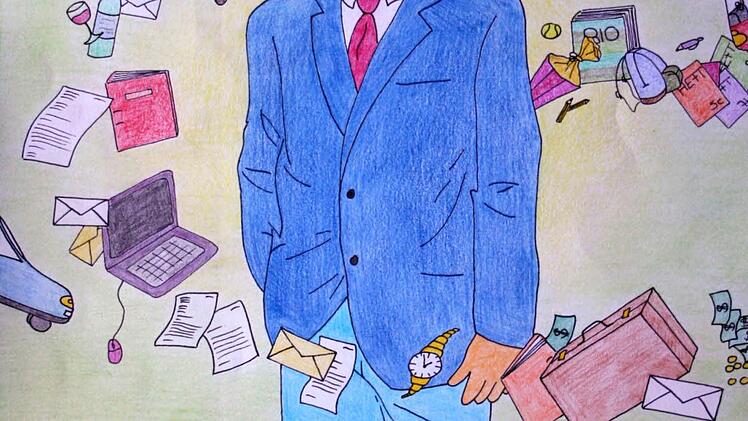 Antonia Kraus hat sich am Europäischen Wettbewerb "Work-Life-Balance" beteiligt. Mit ihrem Beitrag wollte sie darstellen, dass sich alle Eltern erfolgreiche Kinder wünschen. Foto: Stadtverwaltung Bad Brückenau