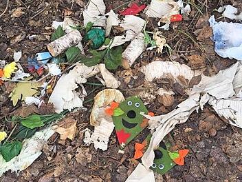 Der Müll scheint von einer Party zu stammen.