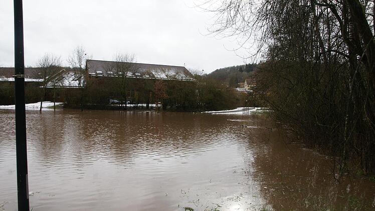 Hochwasser in Bad Brückenau.
