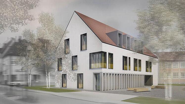 Entwurf für das neue Buttenheimer Rathaus. Baubeginn soll im Frühjahr 2017 sein. Foto: Architekturbüro Christoph Gatz