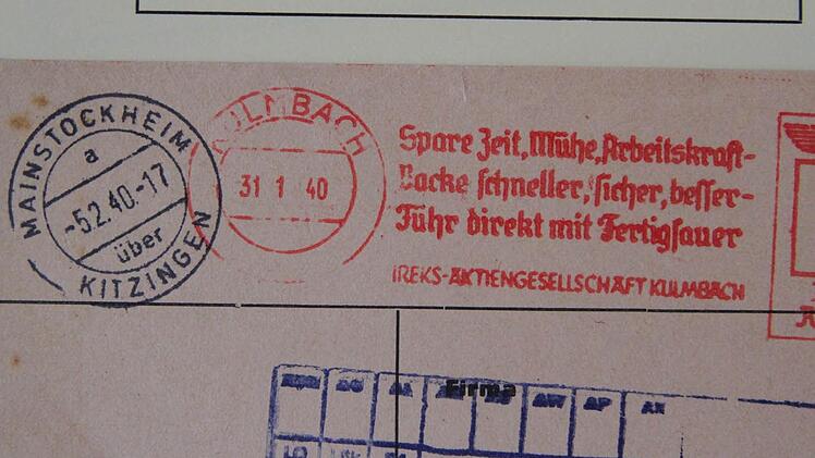 Werbebotschaft aus Kriegszeiten.