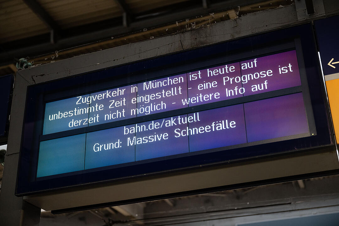 Wintereinbruch in Süddeutschland - München