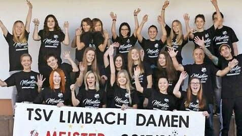 Die erfolgreiche Limbacher Frauenmannschaft, oben von links: Fabienne Krause, Eva G&uuml;tlein, Mirjam Zettelmeier, Anna Zettelmeier, Lea Zirkler, Katharina Ullrich, Helena Krause, Lea Baumann, Stefanie Eigl, Mitte von links Janina Buschbacher, Dana D&uuml;rr, Laura Hehn, Jule Zehner, Bella Hehn, Anja Aum&uuml;ller, Trainer Wolfgang Krause, Betreuer Stephan Albert; unten von links: Ronja Chitwood, Svenja Chitwood, Sharon Klimm, Hanna Bayer und Jana Krause. Auf dem Bild fehlen Anna Mock und Judith G&uuml;tlein.  ...