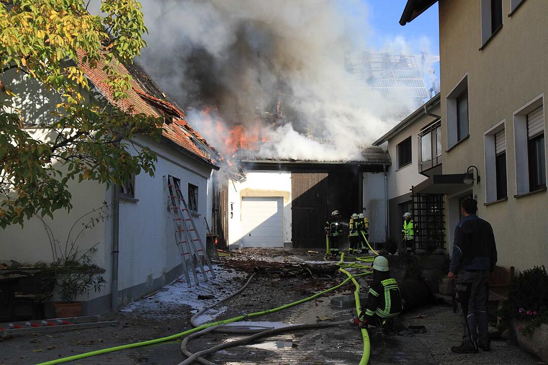 Brand in Schweinestall in Herzogenaurach