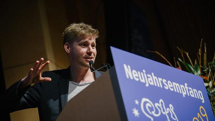 Erik Flügge während seiner Festrede  Foto: Hendrik