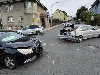 In Helmbrechts kam es am Montag zu einem Auffahrunfall.