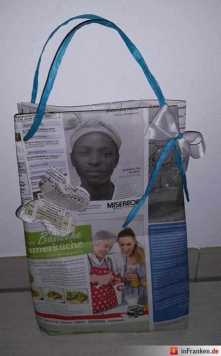Ben K., Kl. 4c, Grundschule Höchstadt-Süd (Zeitungseinkaufstasche)