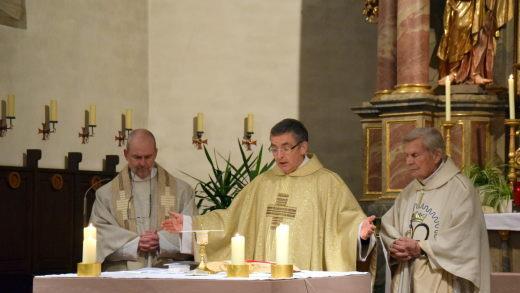 Pfarrer Armin Haas, Domkapitular Helmut Gabel, Pfarrer i.R. Gerd Götz. Foto: Horst Conze