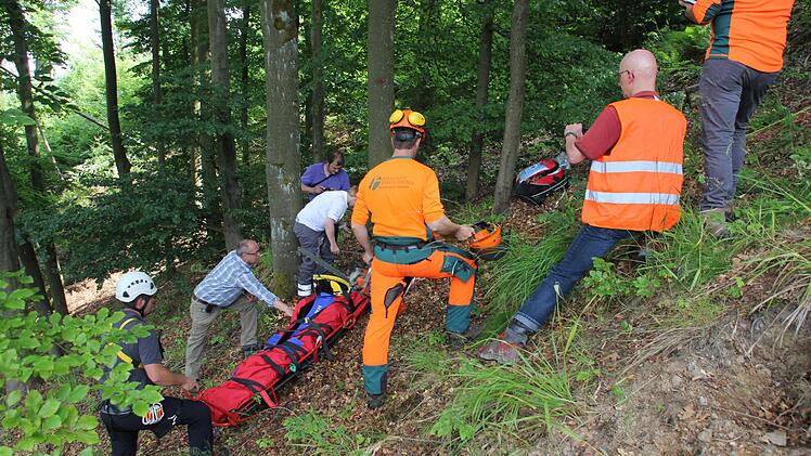 Jetzt geht's vom Unglücksort steil nach oben.  Foto: Friedwald Schedel