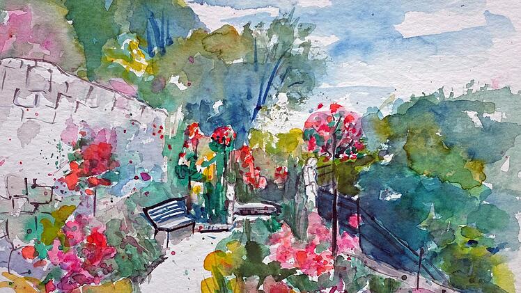 Dieses Bild von Christel Goller schm&uuml;ckt das Plakat zu den 21. Oberfr&auml;nkischen Malertagen.  Repro: Barbara Pittner