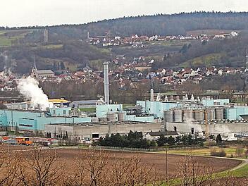 Die Papierfabrik Palm: Sie ging 1994 in Betrieb, und 1999 kam die zweite Papiermaschine dazu. Der Betrieb benötigt viel Wasser.  Foto: Günter Geiling