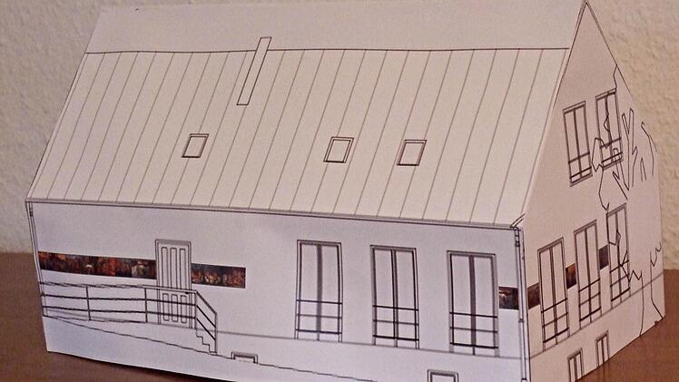 So soll das neue Gemeindehaus in Memmelsdorf einmal aussehen. Sicher ein "Hingucker" mit den zahlreichen Bildern die an den Außenseiten vorgesehen sind. Foto: privat