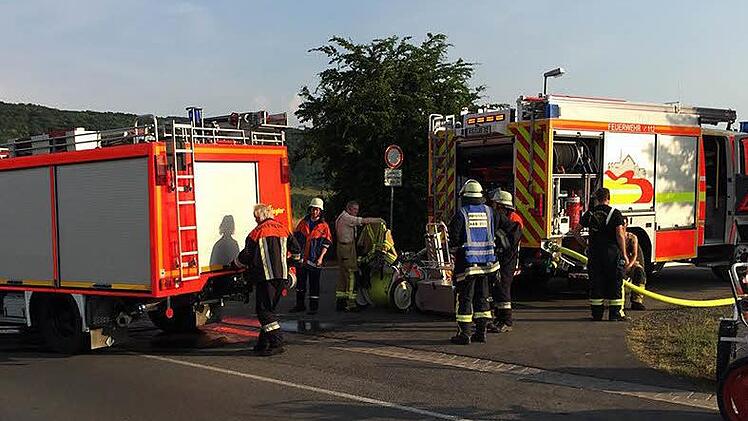 Weil die Euerdorfer Feuerwehr ein Gas-Messgerät auf dem Fahrzeug hat, wurde sie am Samstag nach Hammelburg gerufen. Elf Feuerwehrleute waren rund zwei Stunden im Einsatz. Foto: Feuerwehr Euerdorf