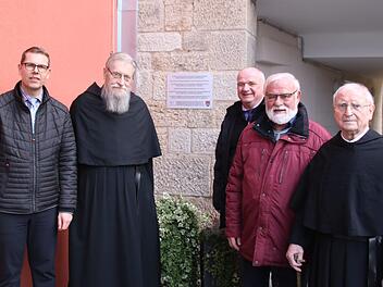 Marco Schäfer, Pater Dr. Gregor Hohmann, Martin Pfeuffer, Eugen Albert und Pater Dr. Arno Meyer