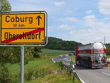 Die B 303 bei Oberelldorf wird Richtung Coburg ausgebaut. Foto: Archiv/Berthold Köhler