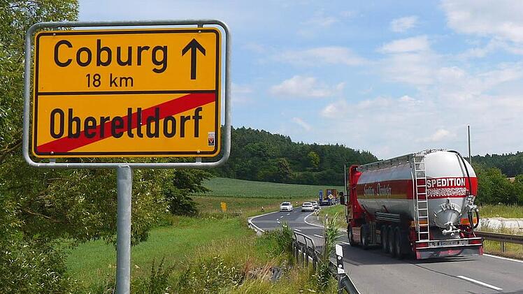 Die B 303 bei Oberelldorf wird Richtung Coburg ausgebaut. Foto: Archiv/Berthold Köhler