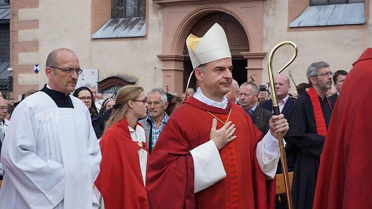 Am 15. September 2018 besuchte der neue Würzburger Bischof Franz Jung den Kreuzberg. Foto: Marion Eckert