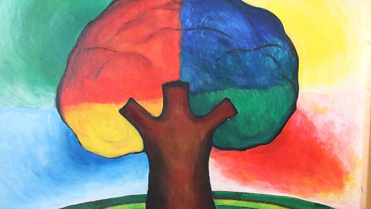 Bild mit Baum von Milli Genth. Foto: Heike Beudert