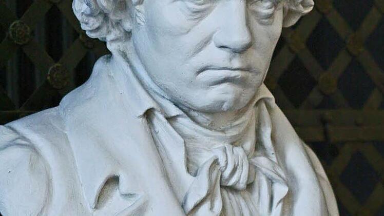 Beethoven-Büste im Spiegelsaal des Coburger Landestheater.Foto: Jochen Berger