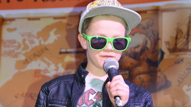 Sohn Lias als kleiner Rapper (2019). Foto: Annette Warmuth