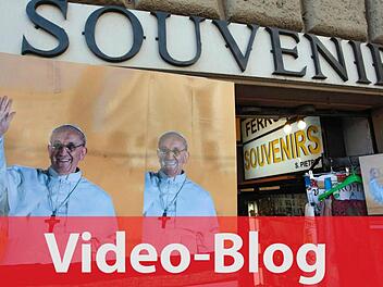 Zwei Ansichten der Papstwahl im Video-Blog von Rudolf Görtler und Christoph Hägele. Foto: epd