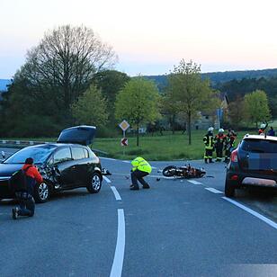 Unfall bei Ebern: Motorradfahrer schwer verletzt