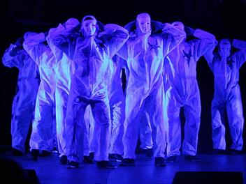 Das Männerballett SpVgg Zeckern hatten einen fantastischen Tanz und grazile Bewegungen parat.  Foto: Blum