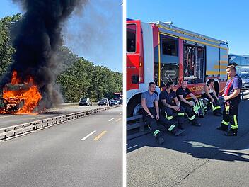 Lkw-Brand auf A3 bei Erlangen: Feuerwehr Adelsdorf erlebt "längste Anfahrt" ihrer Geschichte