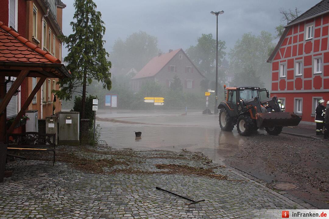 Unwetter über Franken