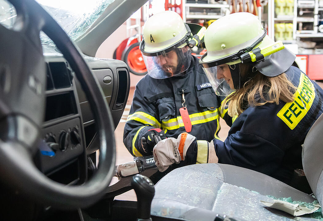 Prinzessinnen bei Feuerwehr