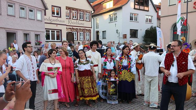 Mexikaner Bischofsheim Erinnerungen den Besucher mexikanischen Freunde in Bischofsheim im  Sommer 2018. Foto: Matthias Poppe