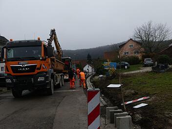 Der Straßenbau in Wohlmannsgesees läuft. Foto: Paul Pöhlmann